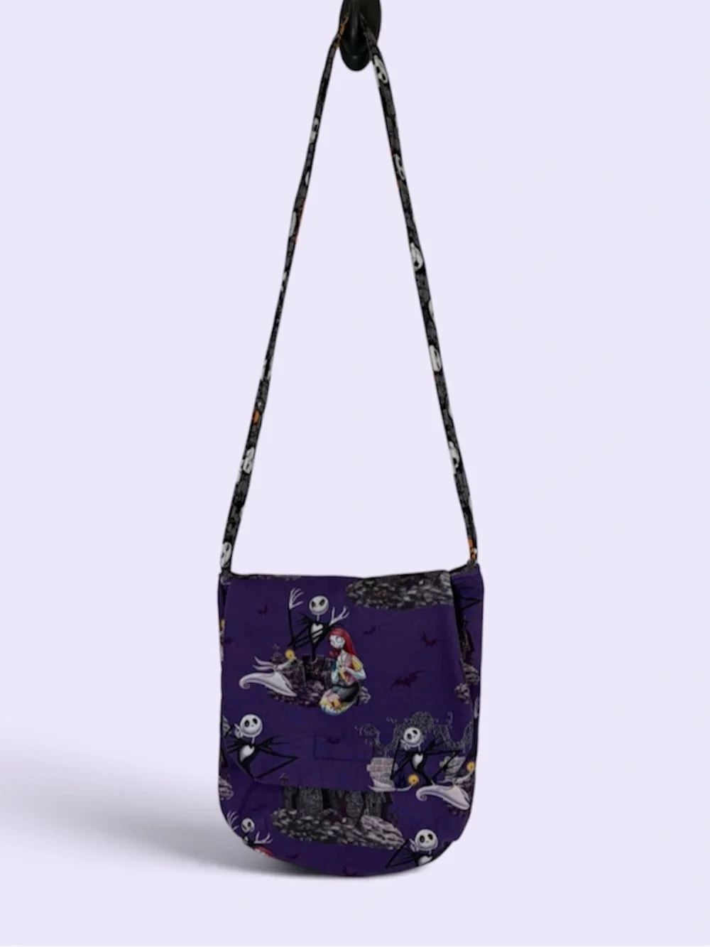 Handmade Nightmare Before Christmas Crossbody with Jack Skellington and Sally